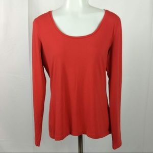 H&M Size Large Red Pima Cotton Shirt Top